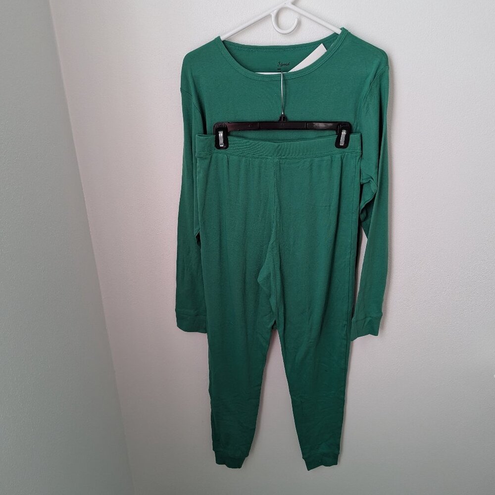 NWT Leveret Men's Two Piece Kelly Green Lounge Set, Medium